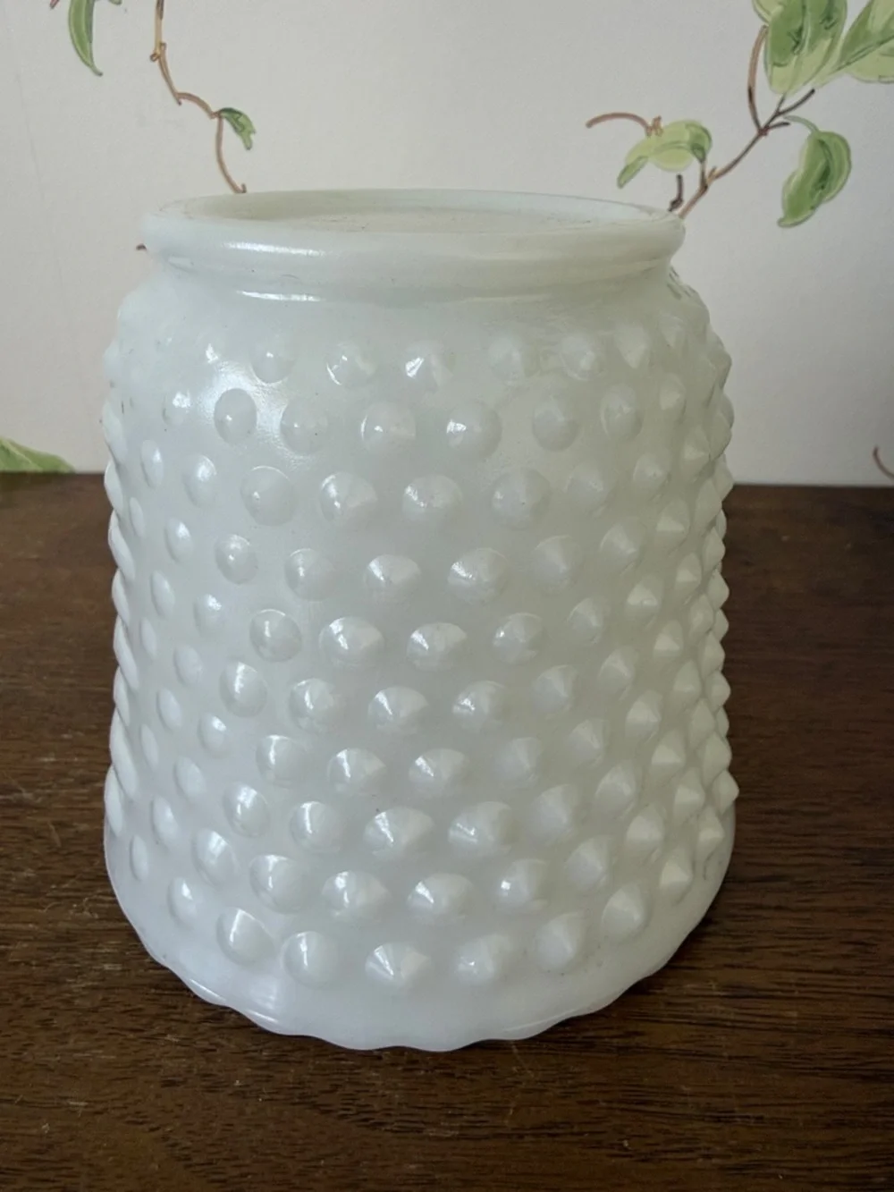 Vintage Hobnail Milk Glass Planter Vase - Anchor Hocking Fire King - Picture 4 of 6